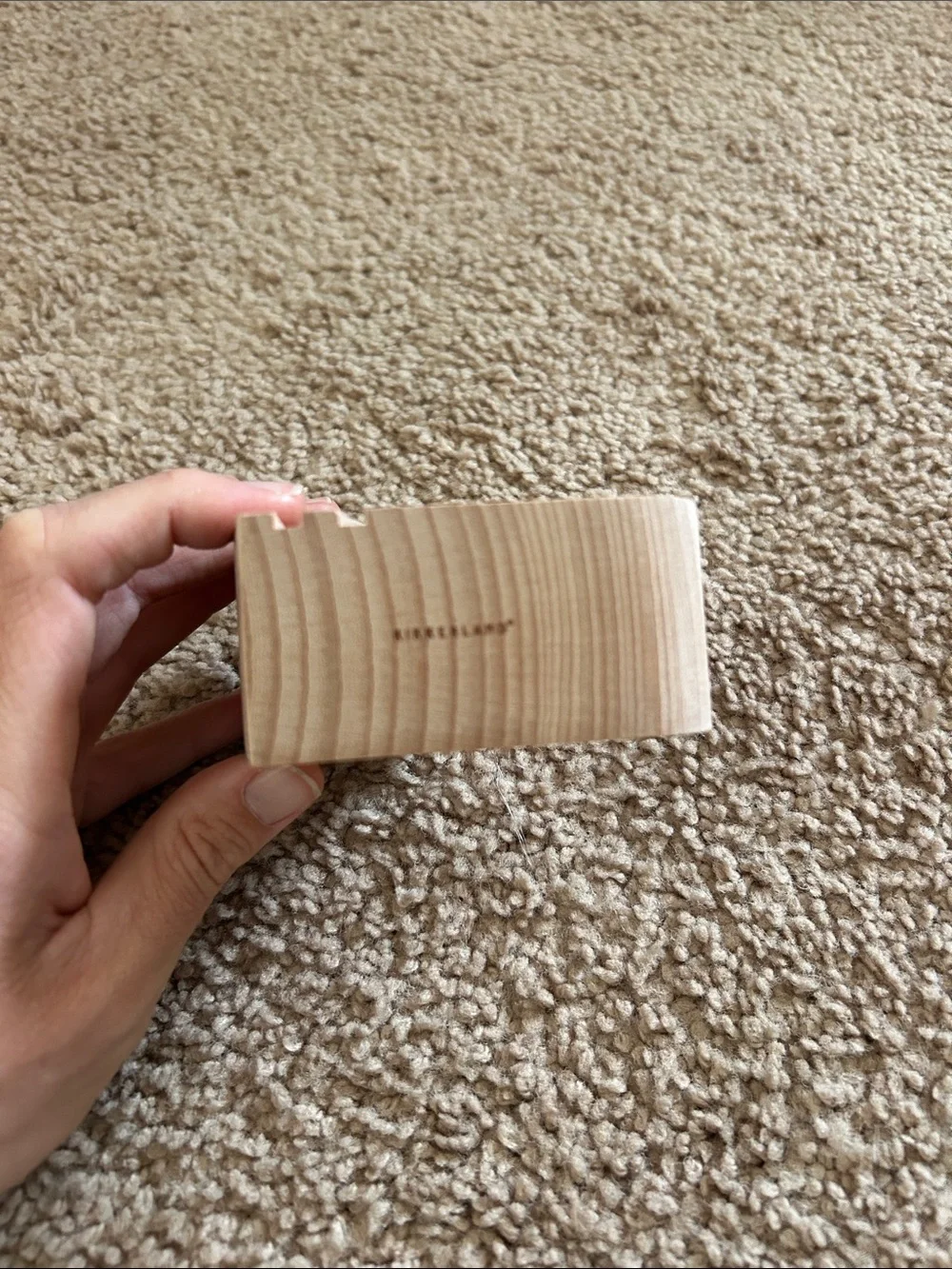 Handcrafted Wooden Cat Phone Stand - Natural Wood